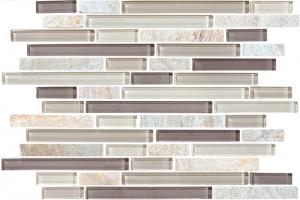 VETRO ITALIA Glass & Stone Mosaics Strips (12x12 mesh) - Bolzano