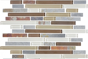 VETRO ITALIA Glass & Stone Mosaics Strips (12x12 mesh) - Como